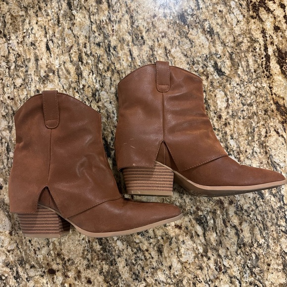 Altar'd State Shoes - Altar'd State suede Tan Ankle Booties
